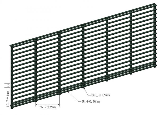 Hot Dipped Galvanized 358 Security Anti Climb Mesh Fence 2.4m Clear View 0