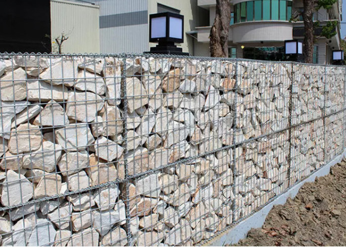 1 X 1 X 1 M Galvanized Gabion Box Welded Stone Rock Baskets For