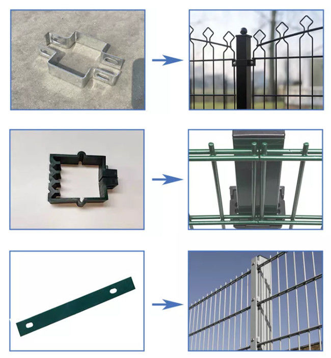 656 868 Clear View Pvc Coated Wire Mesh Fence Double Horizontal Welded Panel 1