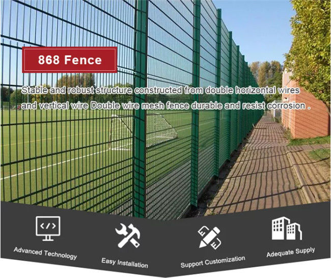 656 868 Clear View Pvc Coated Wire Mesh Fence Double Horizontal Welded Panel 0