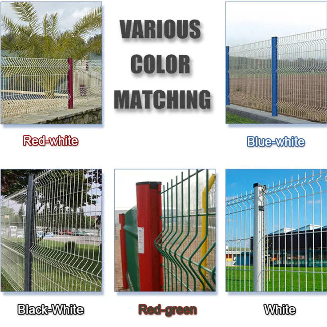 Outdoor Decorative Metal 3mm Plastic Coated Wire Fencing 3d Bending Curved Panel 0