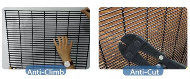 Clear View Anti Cut 358 Mesh Fence Anti Climb High Security Welded Wire 1