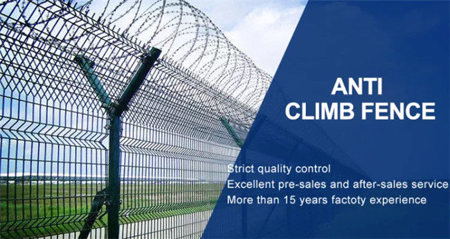 Boundary Metal 3.5mm Anti Climb Mesh Fence Military Protection 0