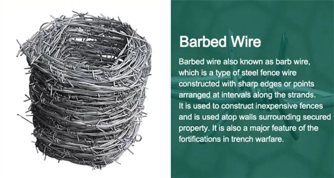 1320 Ft 12-1/2 Gauge Galvanized Barbed Wire 2 Point For Farmgard Decoration 0