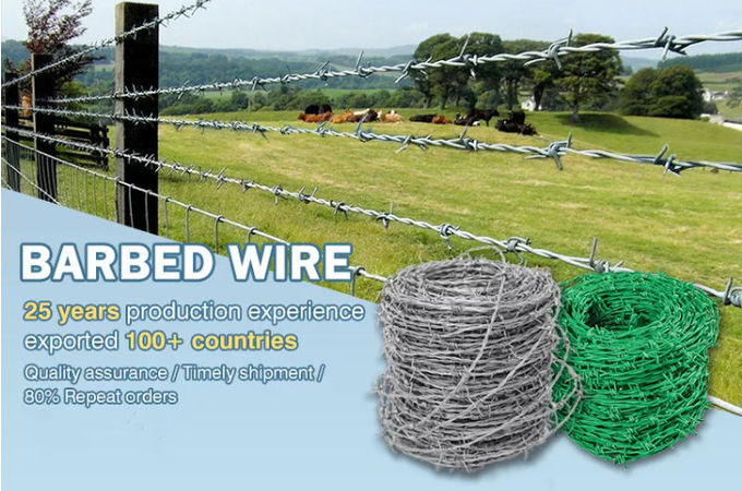 12.5 Guage Fully Galvanised Barbed Wire 80g/M2 Zinc Coating 1320 Feet 0