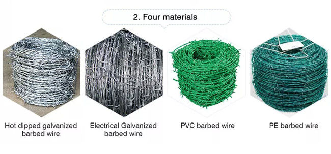 1320 Ft 12-1/2 Gauge Galvanized Barbed Wire 2 Point For Farmgard Decoration 1
