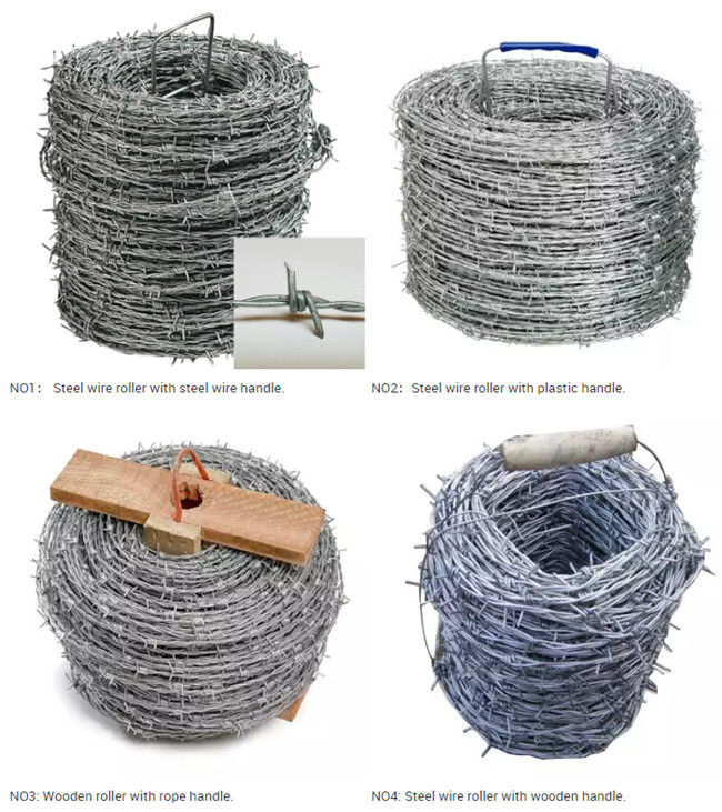 13cm Spacing Galvanized Barbed Wire 3mm Thick Pvc Wrap 1
