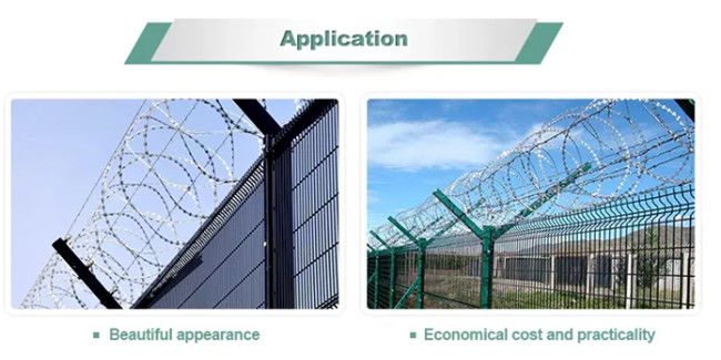 Bto-22 / Cbt-65 Barbed Tape Concertina Wire Hot Dipped Galvanized Sharp 1