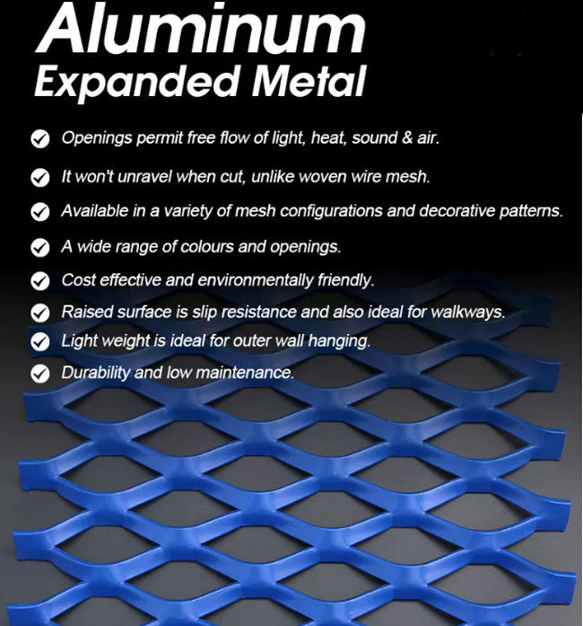 6mm Architectural Decorative Aluminium Diamond Mesh Sheet For Curtain Wall Covering 0