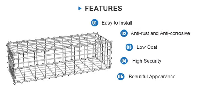 Highly Galvanized Carbon Steel Welded Gabion For Construction Industry Protection Wall 0
