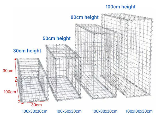 Galvanized Galfan 50×50mm Welded Gabion Mesh For Designing Fence Retaining Wall 0