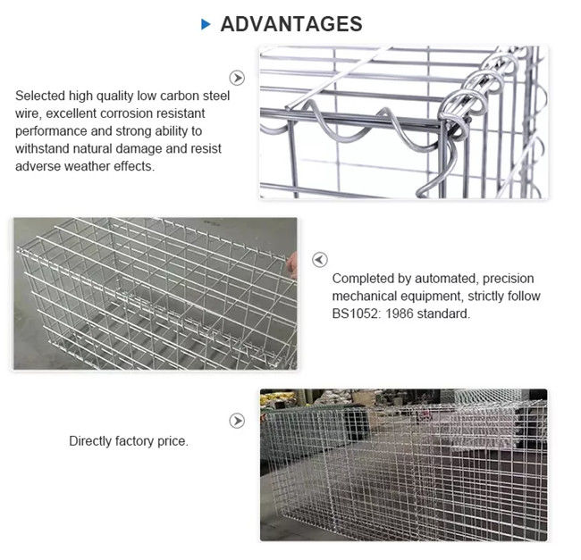 Diy 2x1x1m Welded Mesh Gabions Retaining Wall Basket Decorative Cage 0