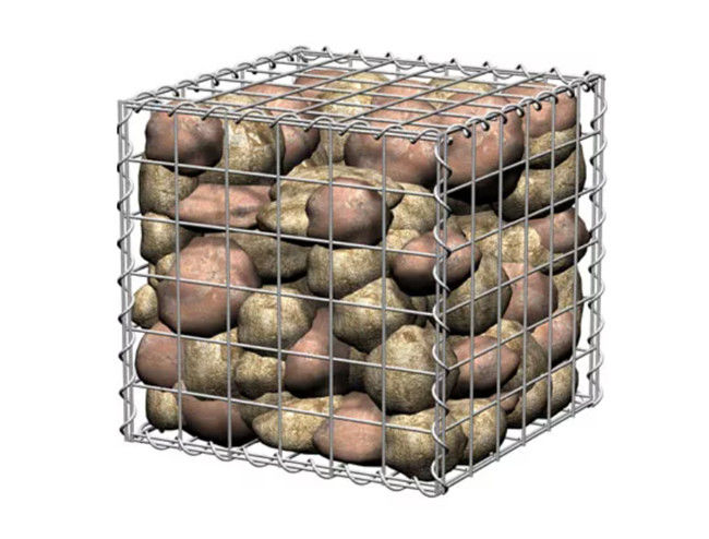 Pvc Coated 1m X 1m X 1m Welded Gabion Box High Stability Steel Wire Mesh 0
