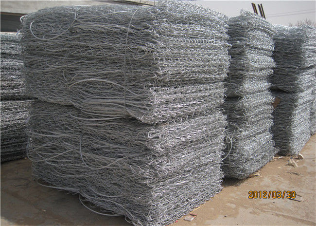 Galfan Zn Al Coated Hexagonal Wire Mesh Gabion 100x100x100mm Galvanized 0