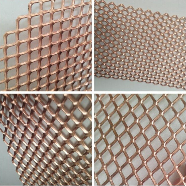 1.8mm Dia  ISO 9001 Expanded Metal Wire Mesh EMI Shielding Copper Mesh Sheet 0