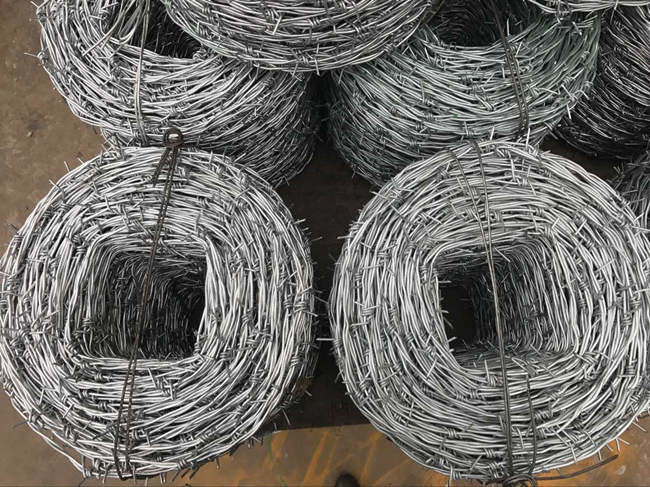HBGB 6 Inch 2.6mm Galvanized Barbed Wire Reverse Twist 0