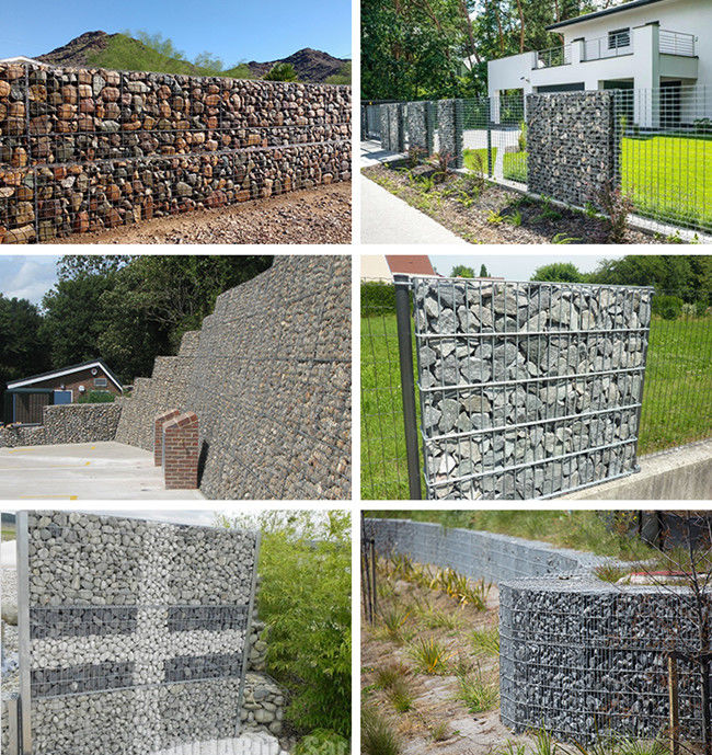 4.0x1.0x0.5M 3m Length Welded Gabion Mesh 5 Mm Dia Wall Garden Edging 1