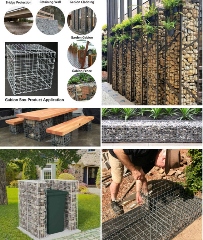 100x50mm CE Welded Gabion Box 8mm Single Wire Gabion Garden Wall 1