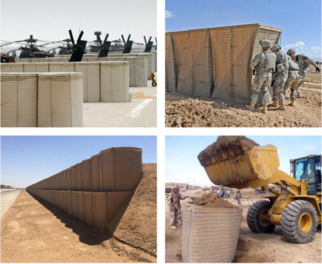 Explosion Proof Protection Wall Hesco Bastion Barrier 5.0mm Dia Welded Gabion Box 1