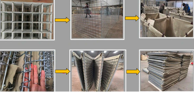 Explosion Proof Protection Wall Hesco Bastion Barrier 5.0mm Dia Welded Gabion Box 0
