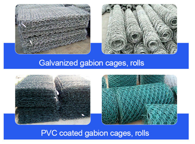 Construction Hexagonal Gabion Wire Baskets OEM 3x1x0.5m Rock Basket Retaining Wall 2
