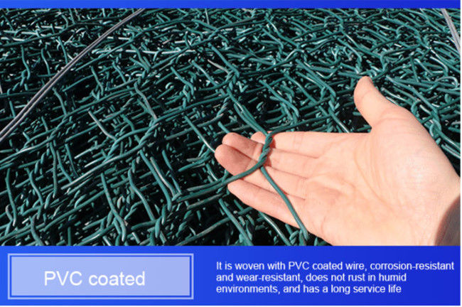 Woven 3.2mm PVC Coated Hexagonal Gabion Mesh Baskets ISO 9001 1