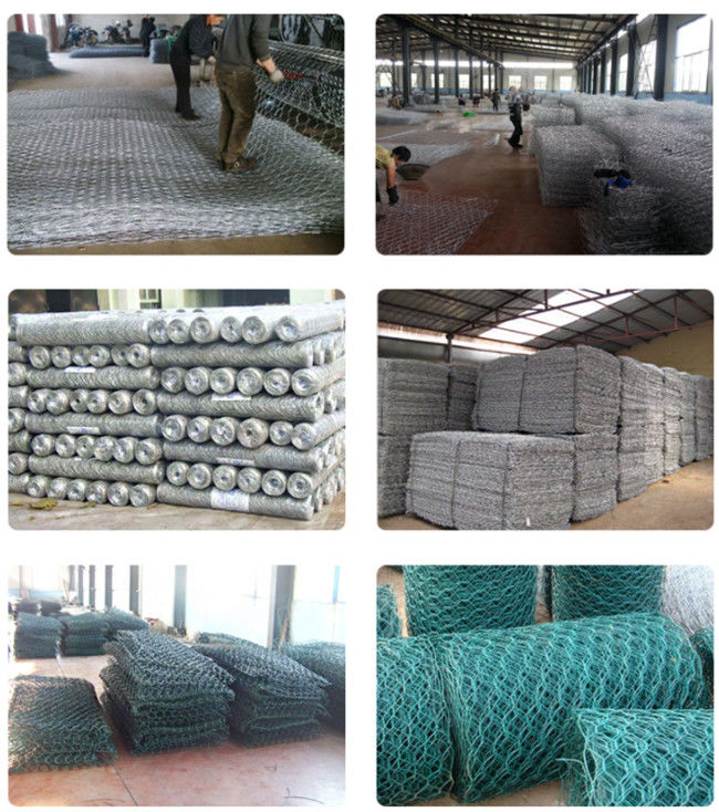 Hexagonal Hole Weaving Type Gabion Wire Baskets 60 X 80mm For Retaining Wall Construction 1