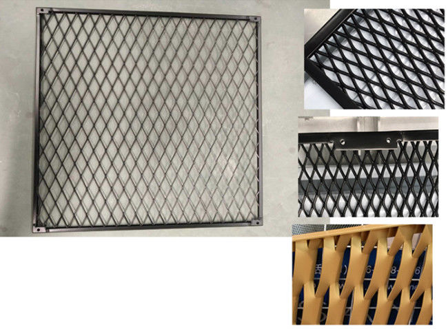0.3mm Pvdf Coating Aluminium Expanded Metal Mesh For Building Cladding Facade 1