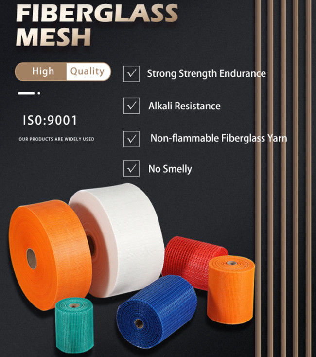 100m Length 1.2m Width Fiberglass Wire Mesh Anti Mildew Rendering Mesh Roll 0