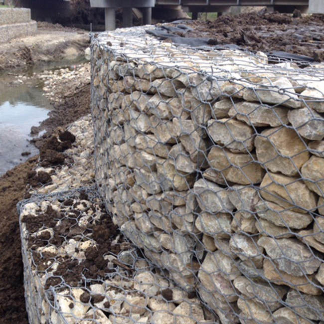Woven Gabion Mesh Basket 2m X 1m X 1m Standard Size Galvanized Hexagonal 3