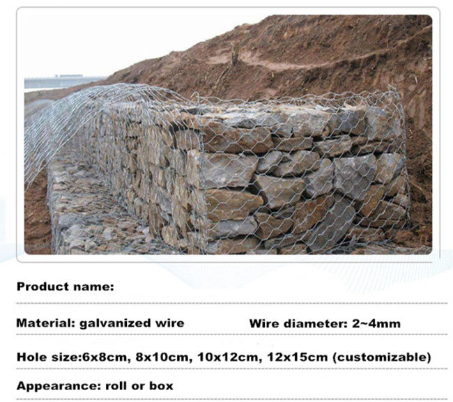 12*15cm 5 Twist Metal Gabion Mesh Basket Galfan Fine Mesh Metals Gabion Baskets 0
