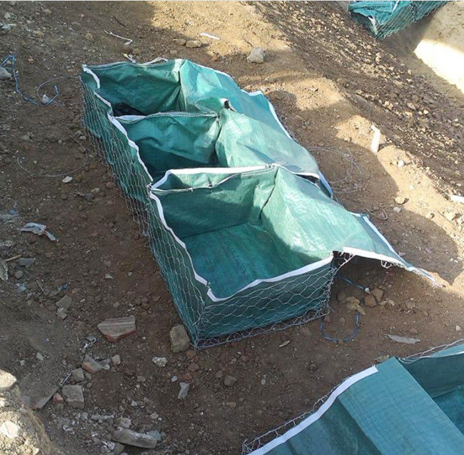 Hexagonal Metal Gabion Mesh Basket 1.0x1.0x0.5m PVC Coated 1