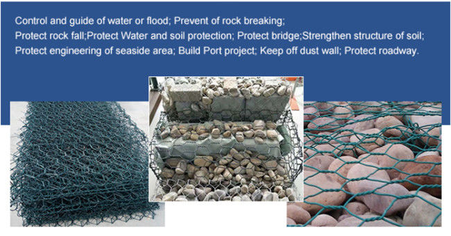 Revetment Hexagonal Hot Dipped Galvanized Gabion Box 270g/M2 Zinc Coated 0