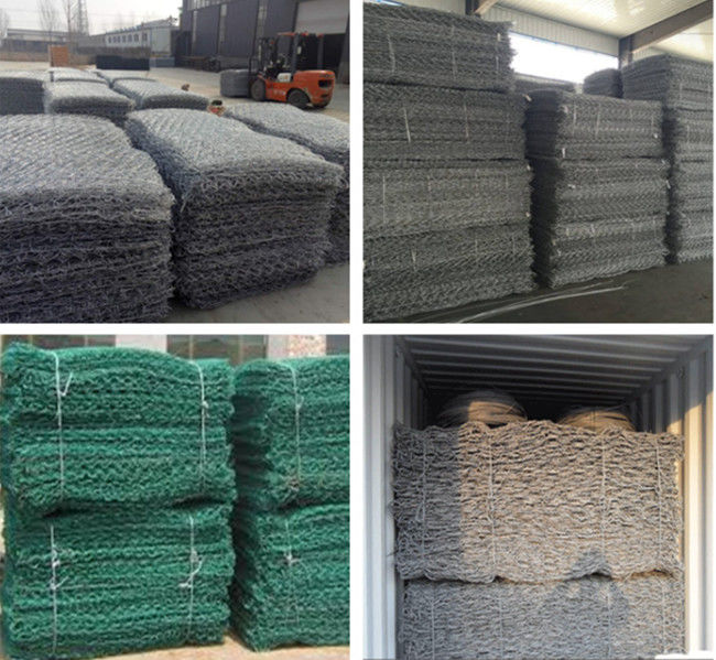 2x1x1m Hex Welded Galvanized Gabion Box Al Coated 2.2mm Tie Wire 3