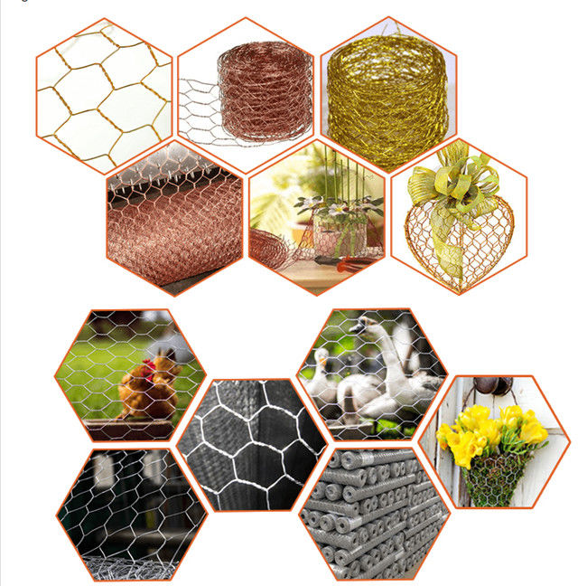 5/8" 16mm Hexagonal Copper Chicken Wire Mesh BWG 22 24 25 Gauge 1