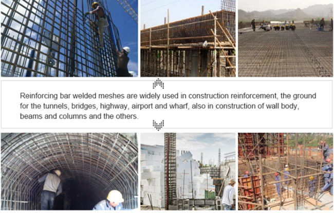 2.15x5.0m Square Hole Concrete Reinforcement Welded Wire Mesh Fabric For Bridge Construction 1