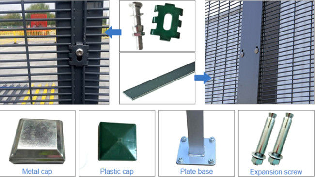 Electric Galvanized Powder Coated 358 Anti Climb Security Fence Anti Cut 5mm Thick 0