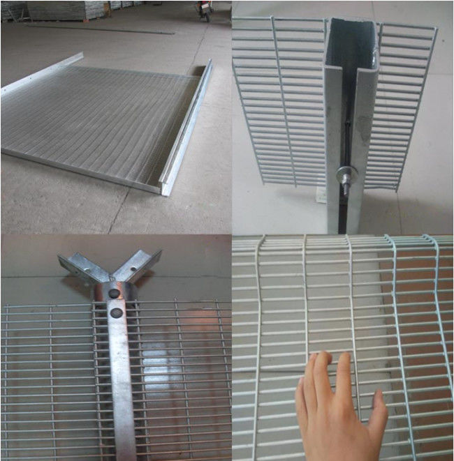 2.3m High Security Anti Climb Mesh Fence RAL 6005 Green 3"X0.5"X8 2