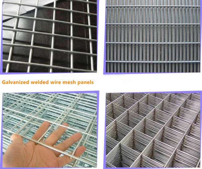 Silver 2×2in 2×4 BWG 13 Galvanized Wire Mesh Sheets Panels 2.11mm High Tensile 3