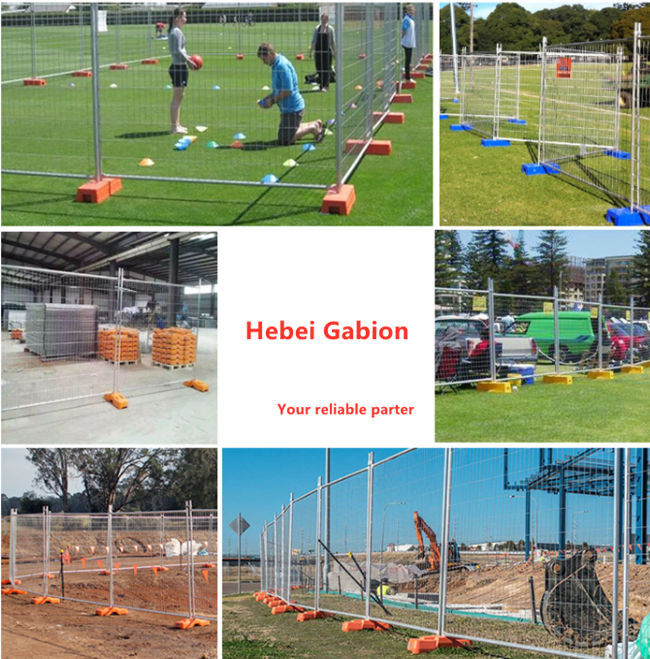 2.1m Moveable Retractable Temporary Construction Fence Panel 32mm Dia Round Tube 1