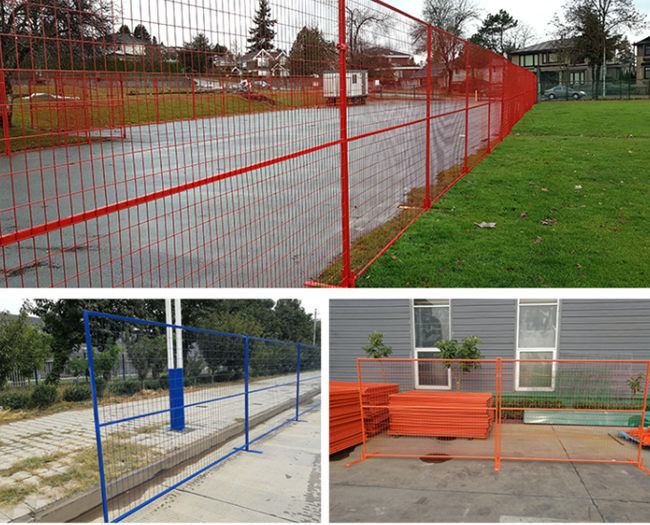 OEM 12in 6ft Canada Temporary Metal Fencing Panels Construction Site Perimeter Fence 1