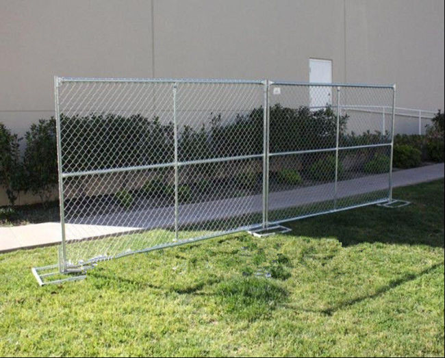 Smooth Surface 8×10 Temporary Construction Fence Panel 6x12 Silver Spray Painted 2