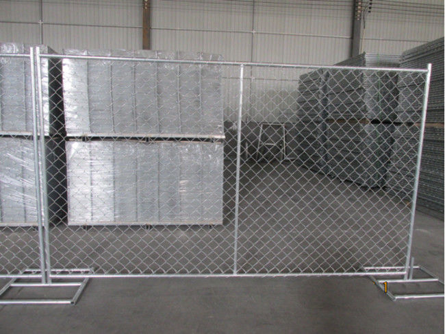 Smooth Surface 8×10 Temporary Construction Fence Panel 6x12 Silver Spray Painted 1