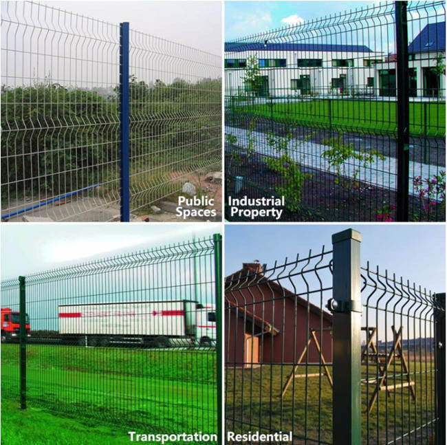 H2.5m 3D Welded PVC Coated Wire Mesh Fence Panels 60x60x1.5mm Green 3