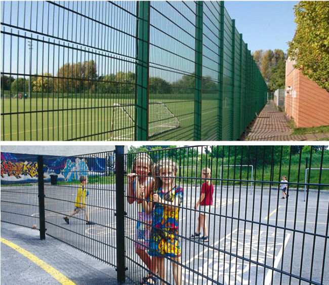 656 868 Clear View Pvc Coated Wire Mesh Fence Double Horizontal Welded Panel 2