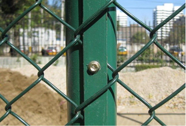 Decorative 2.1m PVC Coated Chain Link Wire Mesh OEM For Boundary Wall 0