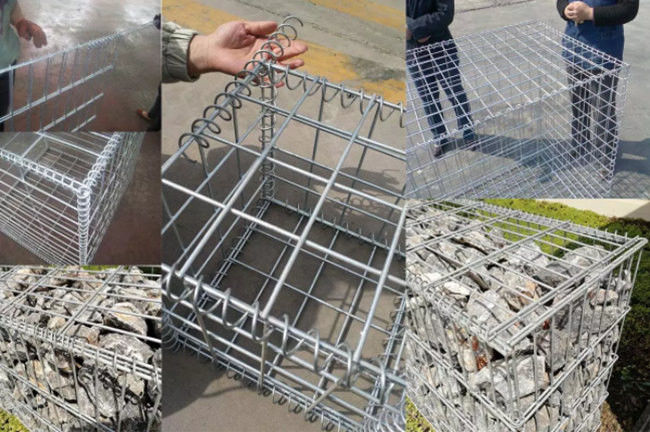 4 X 1 X 1 M Landscaping Wall Welded Gabion Mesh With 4mm Spiral Wire 1