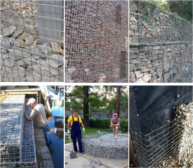 4 X 1 X 1 M Landscaping Wall Welded Gabion Mesh With 4mm Spiral Wire 3