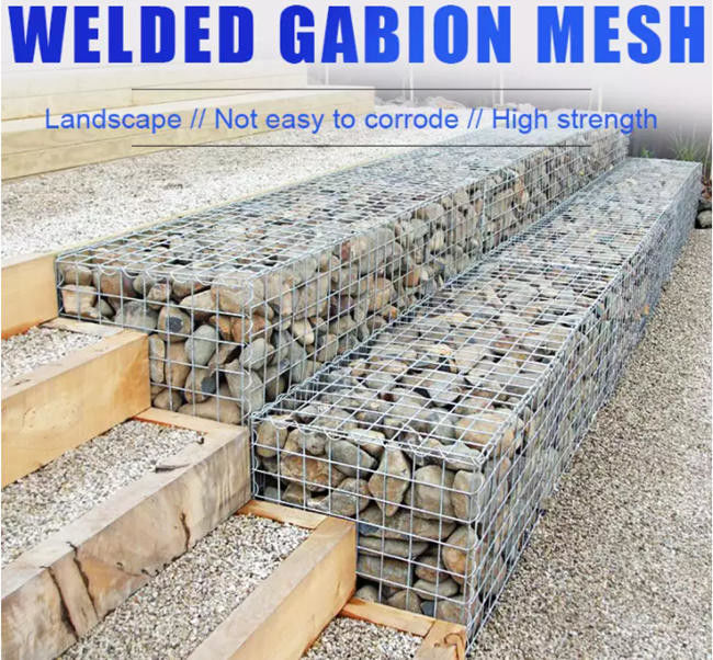 3m X 1m X 1m Welded Gabion Mesh Galvanized For River Bank Protection 0