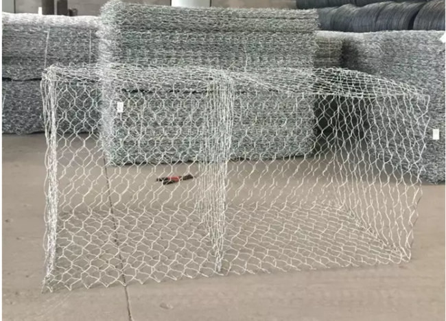 4x2x0.3 Hexagonal Hole Galfan Gabion Box Znal Coated Iron Wire Mesh Retaining Wall 0